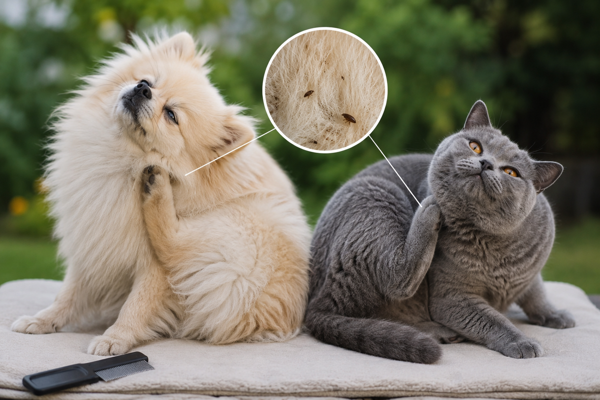 Flöhe bei Hund und Katze erkennen und behandeln