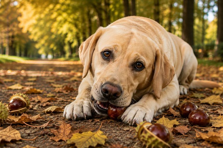 Hund hat eine Kastanie gefressen: Was ist jetzt zu tun?