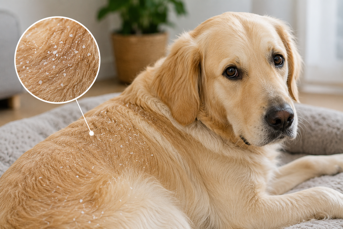 Hund hat Schuppen – woher kommen sie?