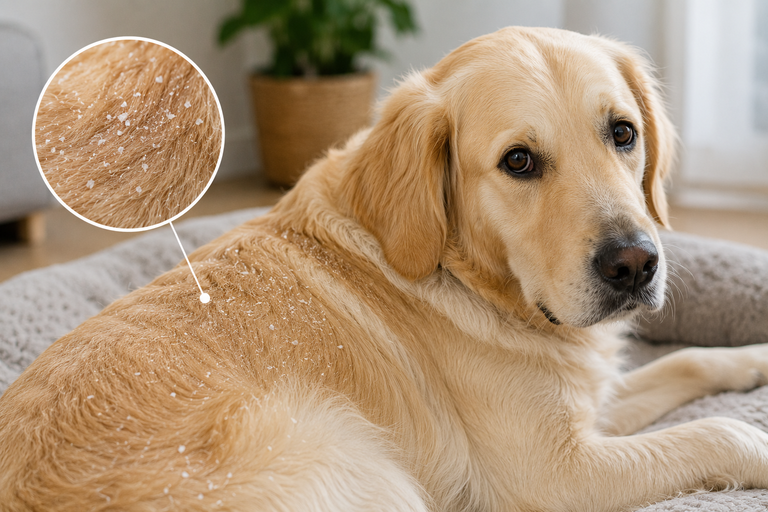 Hund hat Schuppen – woher kommen sie?