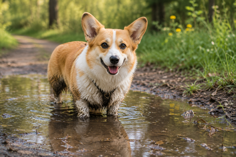 Pfützen und stehende Gewässer beim Hund