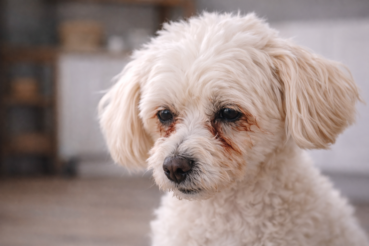 Tränenflecken beim Hund: Ursachen, Pflege & Futtertipps